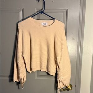 Women's Cream Crew Neck Sweater